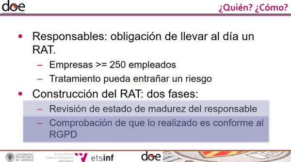 03 - Evaluaciones de impacto de protecci�n de datos- Registro de las actividades del tratamiento (�RAT�)