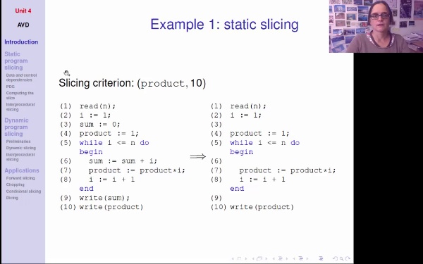 AVD - T4 - Illustrative examples to program slicing