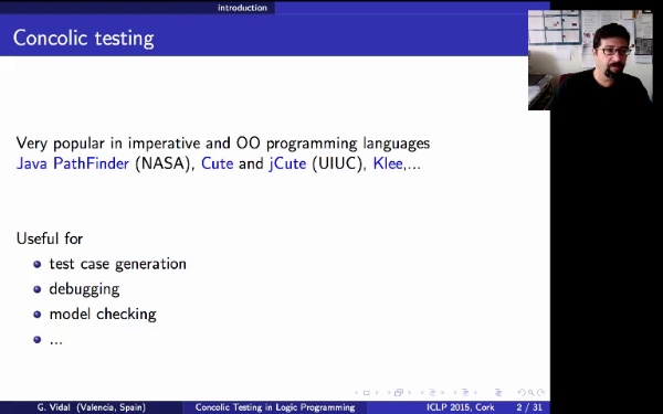 Concolic Testing in Logic Programming (ICLP'15)