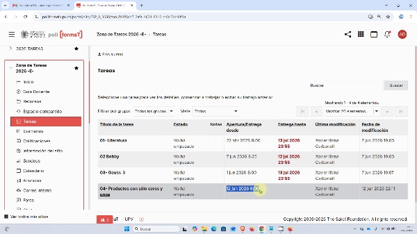 Calificaci�n privada