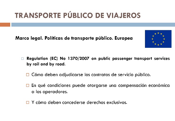 Marco legal del transporte p�blico