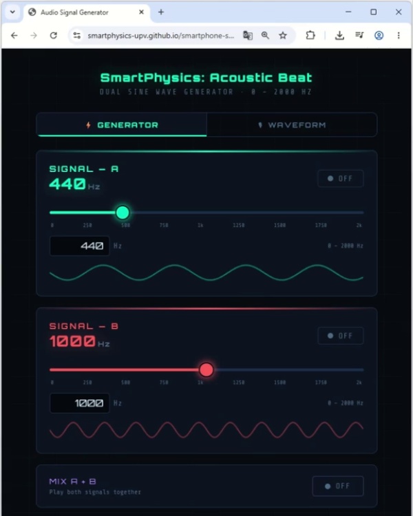 AI-Generated Interactive Smartphone Physics Laboratory: Acoustic Beats Experiment