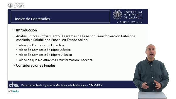 An�lisis de la microestructura de aleaciones con transformaci�n eut�ctica asociada a solubilidad parcial en estado s�lido mediante curvas de enfriamiento
