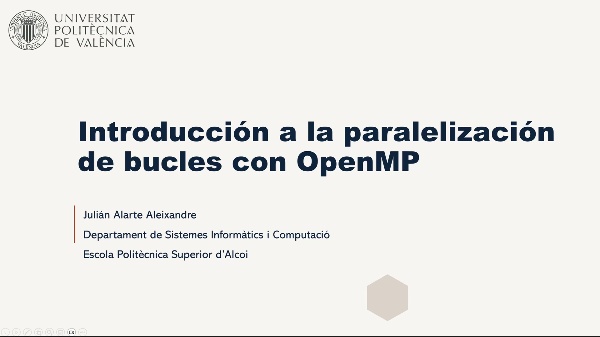 Introducci�n a la paralelizaci�n de bucles con OpenMP