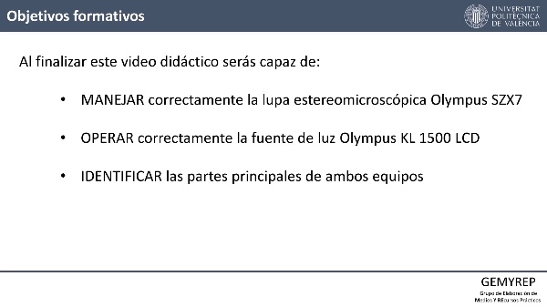 USO DE LA LUPA ESTEREOMICROSC�PICA OLYMPUS SZX7