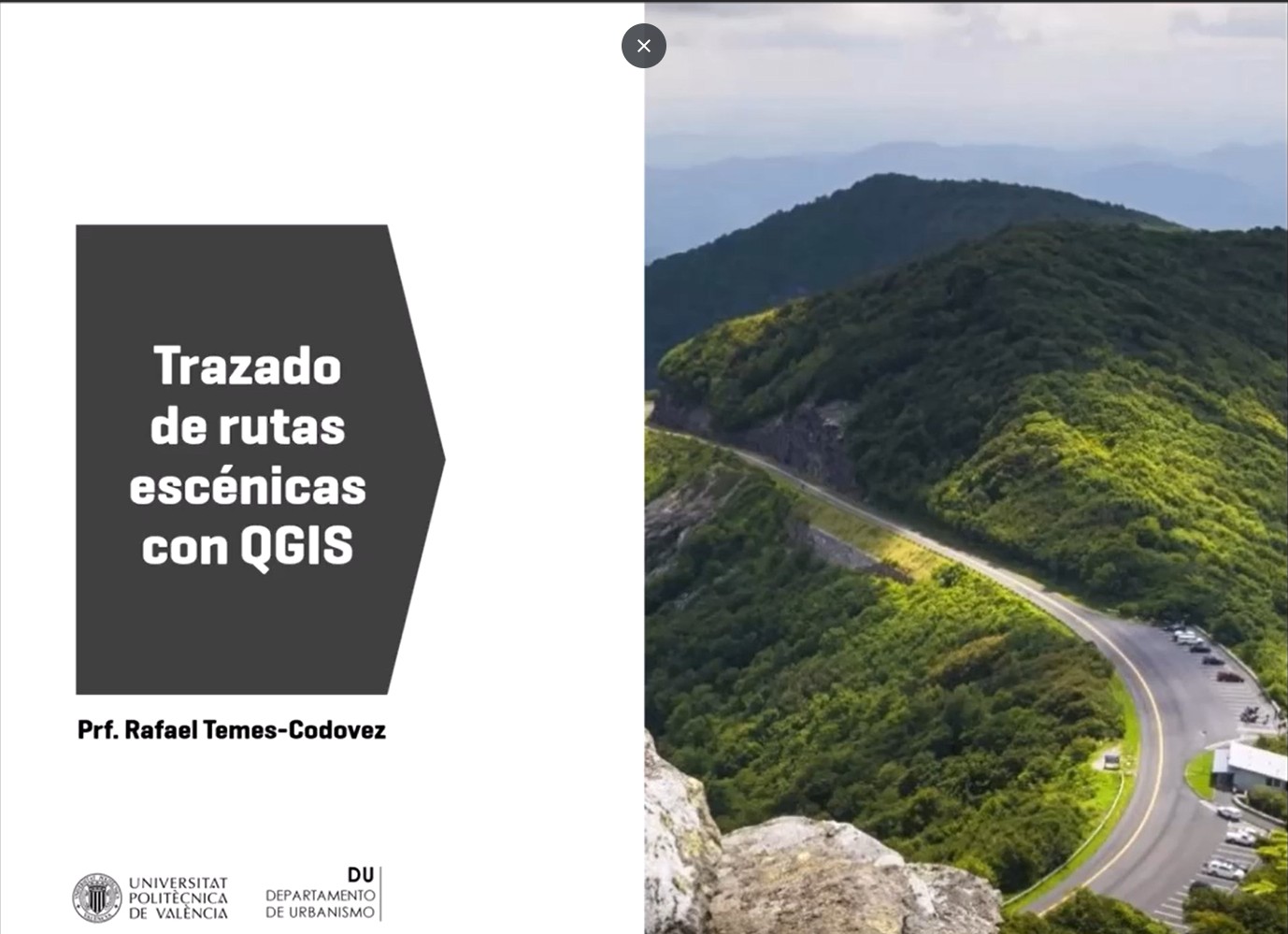 Trazado de rutas esc�nicas con Qgis
