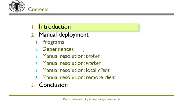 Docker: Manual deployment of multiple components