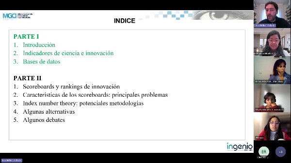 Sesin indicadores de Innovacin. Versin II