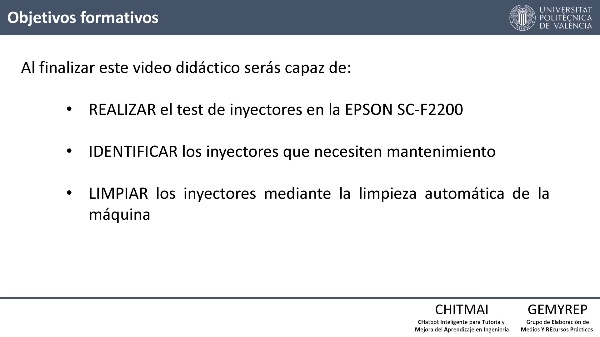 MANTENIMIENTO Y LIMPIEZA DE INYECTORES DE LA EPSON SC-F2200