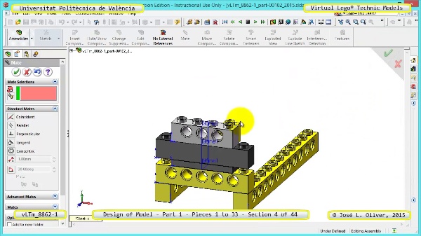 Creación Virtual Modelo Lego Technic 8862-1 ¿ Pieza 1 ¿ 04 de 44