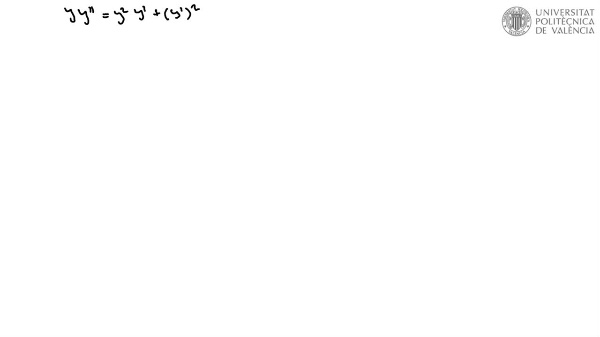 Ecuación diferencial con reducción de orden - segundo tipo