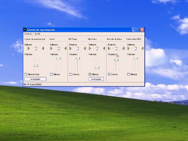 Configuración del mezclador de sonido de Windows