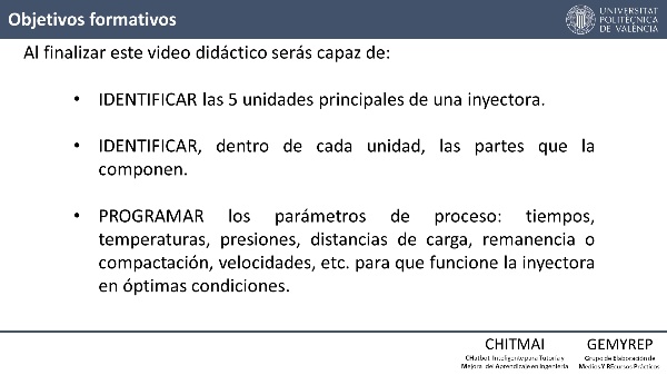 La Inyectora: Partes de la Inyectora