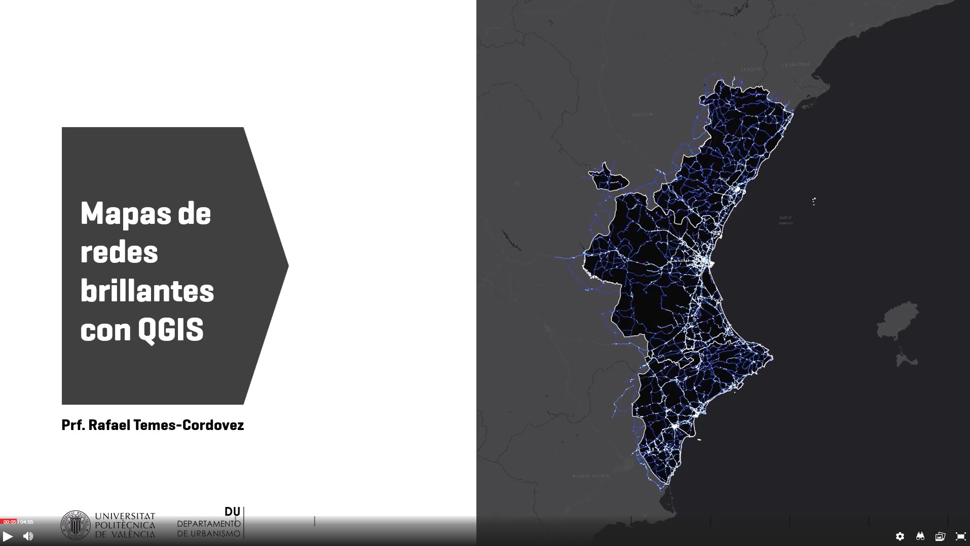 Mapas de redes brillantes con Qgis