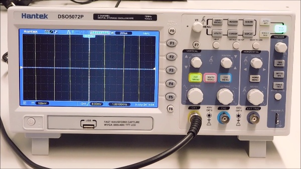 Osciloscopio Hantek. Toma de medidas.
