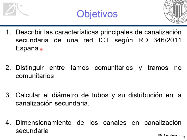 Canalizaci�n secundaria en ICT