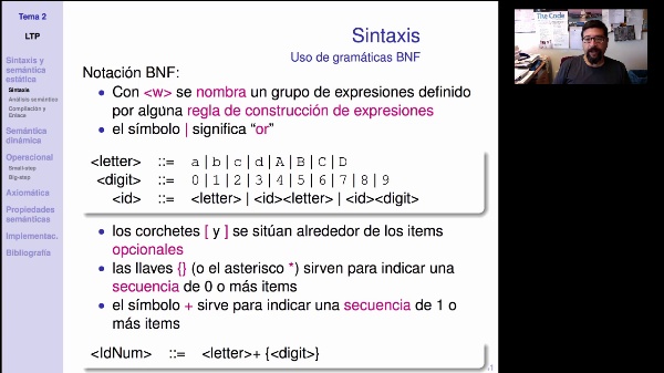 LTP. Tema 2.1. Sintaxis y semántica estática de los lenguajes de programación