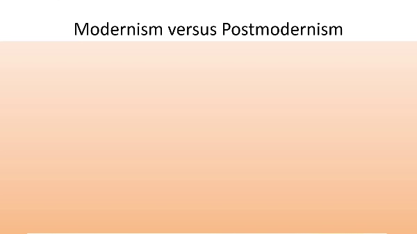 Creative Culture. Lesson 2.1. The Evolution from Modernism to Postmodernism in the Digital Context