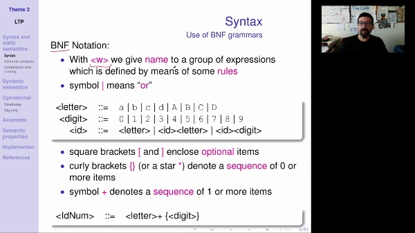 LTP - Unit 2 - Syntax in programming languages