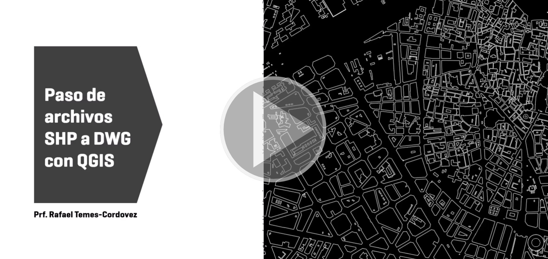 Paso de archivos .SHP a .DWG con Qgis