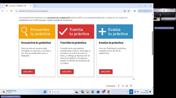 Sesin prcticas externas grados ETSEAMN