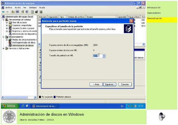 Administrador de discos en Windows