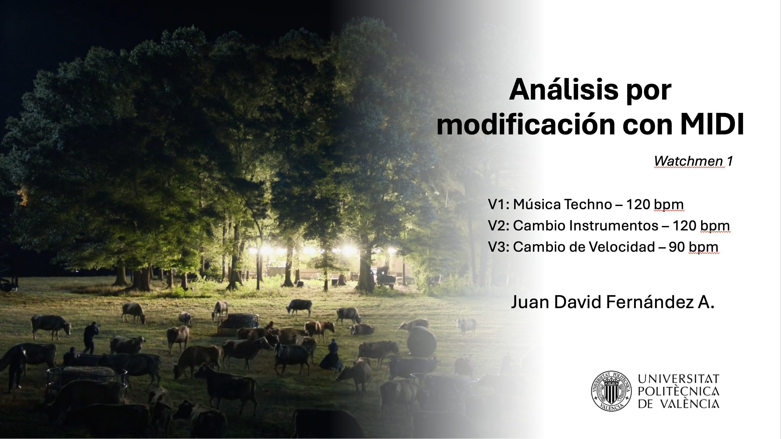 An�lisis por modificaci�n con MIDI