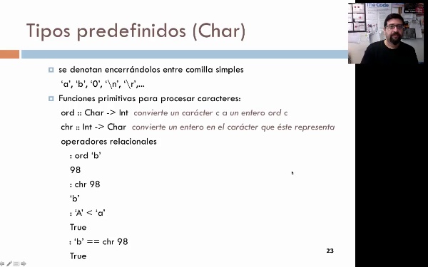 Tema 3. Programación funcional: el tipo predefinido Char