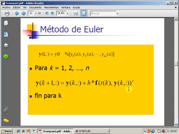 Tema 9. Sistemas de ecuaciones diferenciales. Método de Euler.