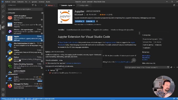 Python Avanzado 0.3 Extensiones de VSCode: Jupyter