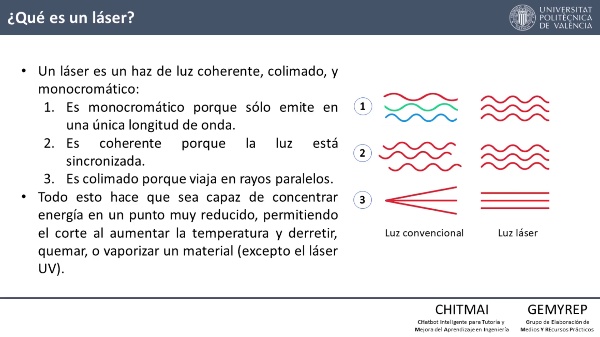 CORTE L�SER EN LA RAYJET R500. CONCEPTOS PREVIOS I.
