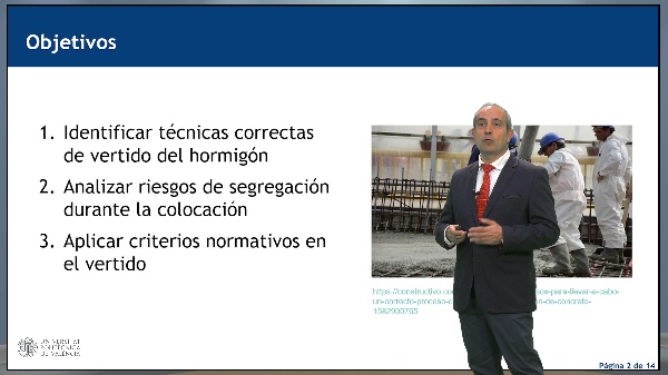 Recomendaciones para el vertido del hormig�n