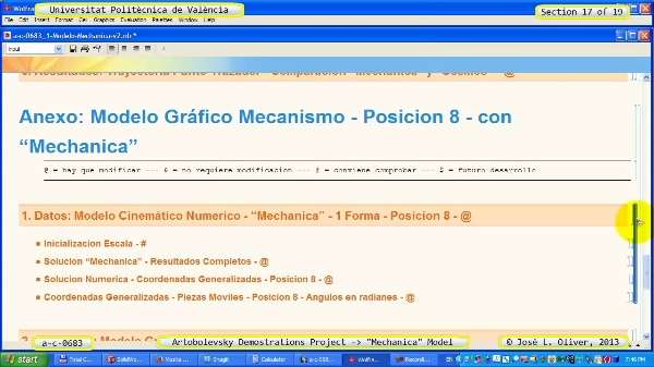 Simulación Mecanismo a_c_0683 con Mechanica - 17 de 19