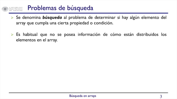 B�squeda en arrays