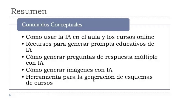 Usando la IA generativa para MOOCs. Resumen