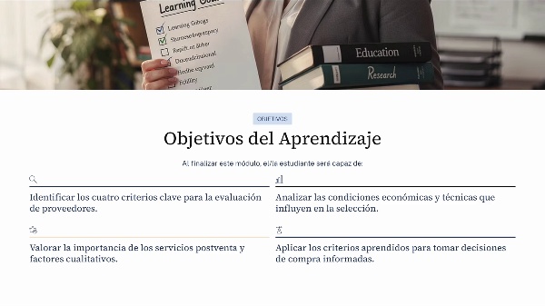 Criterios para la evaluaci�n de proveedores