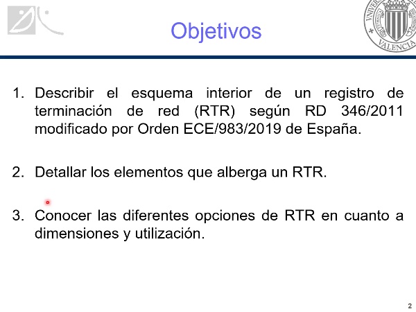 Registro de terminaci�n de red (RTR) en ICT