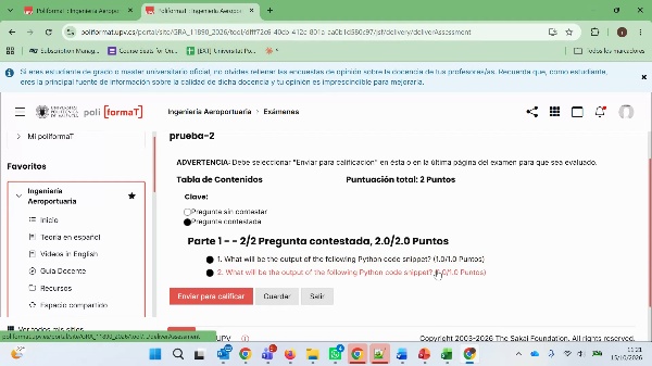 Ex�menes en Poliformat. Problemas cr�ticos de configuraci�n