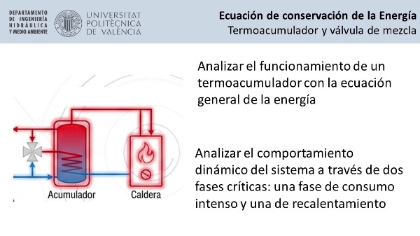 Ecuaci�n general de la energ�a. Termo y v�lvula de tres v�as