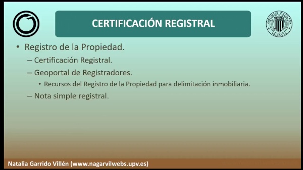 Certificación registral