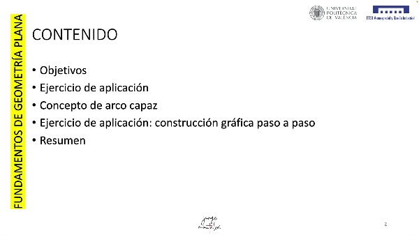 FUNDAMENTOS DE GEOMETRI�A PLANA - APLICACIO�N DEL ARCO CAPAZ