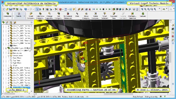 Creación Virtual Modelo Lego Technic 8862-1 ¿ Montaje Modelo ¿ 20 de 44