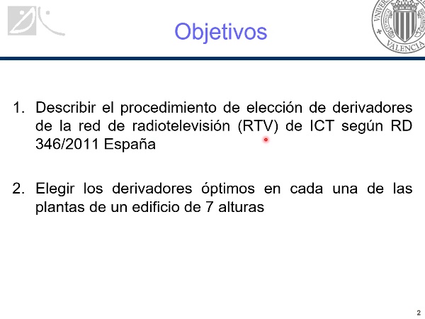 Elecci�n de derivadores en ICT. Ejemplo