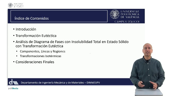An�lisis de diagramas de fases con insolubilidad total en estado s�lido con transformaci�n eut�ctica