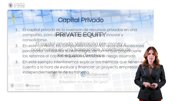 Private Equity 1. Capital Privado: Valoración pre-money y post-money.