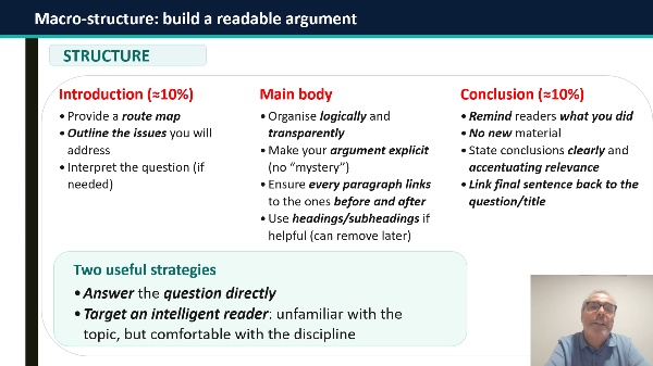 Academic writing: STRUCTURE AND COHESION