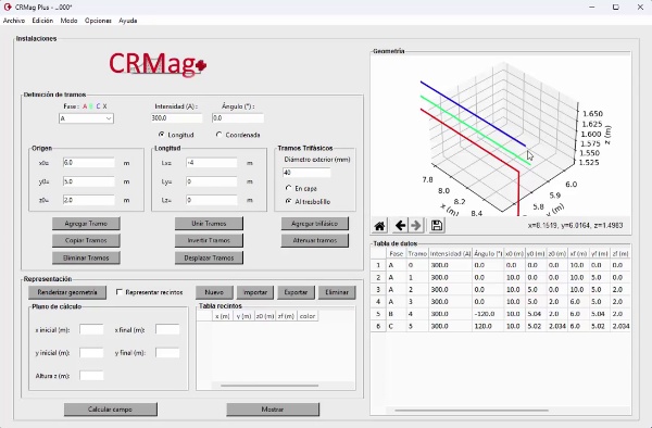 Insertar tramos trif�sicos (ternas) y copiar tramos