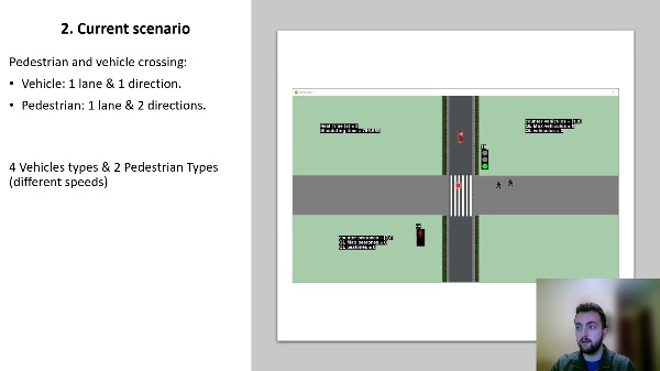 Smart Cities: Crossroad traffic simulation
