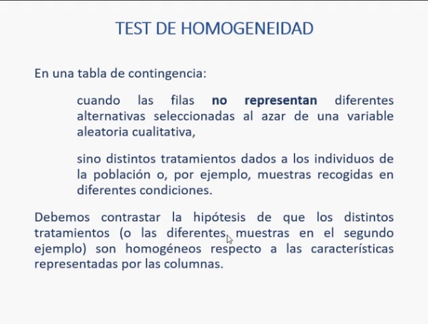 Test de homogeneidad