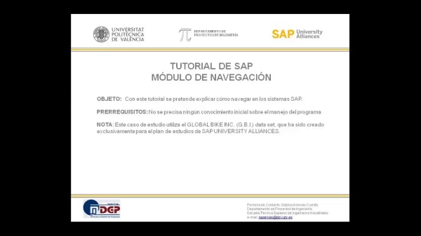 Tutorial de SAP: Introducción a la Navegación en el Sistema SAP (Caso de Estudio SAP UA)